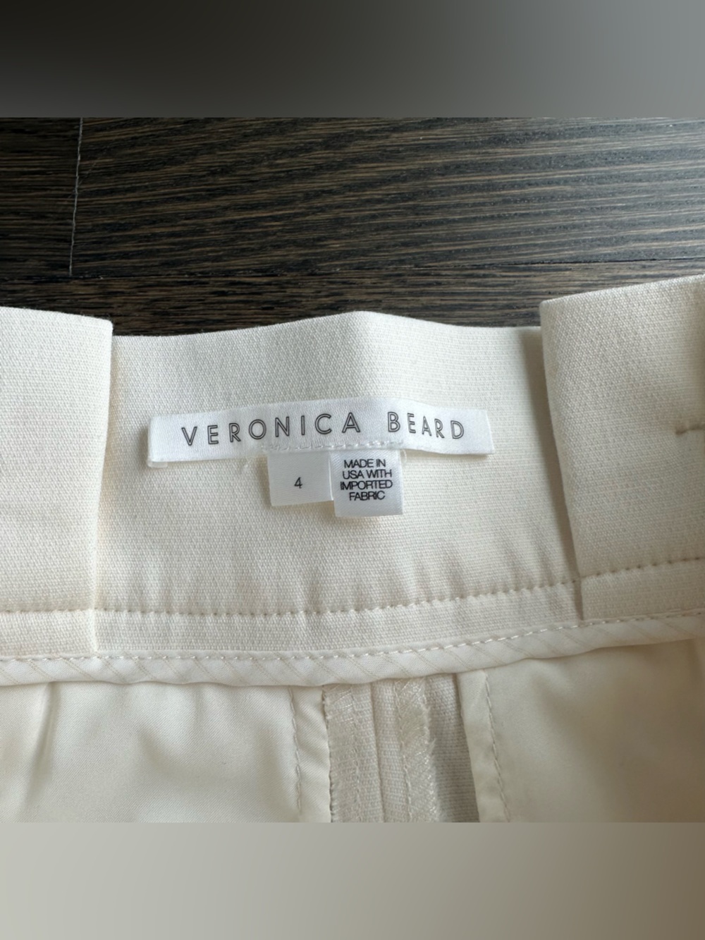 Veronica Beard Setti Belted Paperbag Pants - Ecru - NWOT - Size 4 - Picture 4 of 10